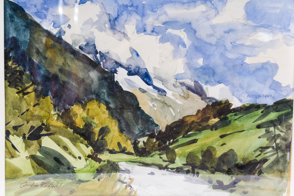Gordon Radford Watercolor of Mountain Stream