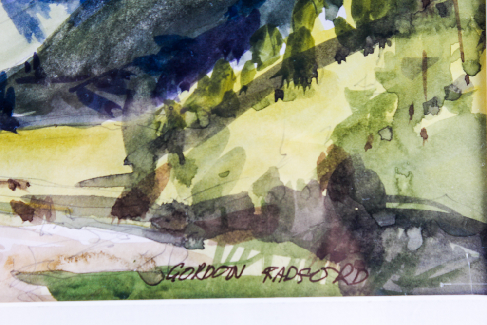 Gordon Radford Watercolor of Swiss Alps