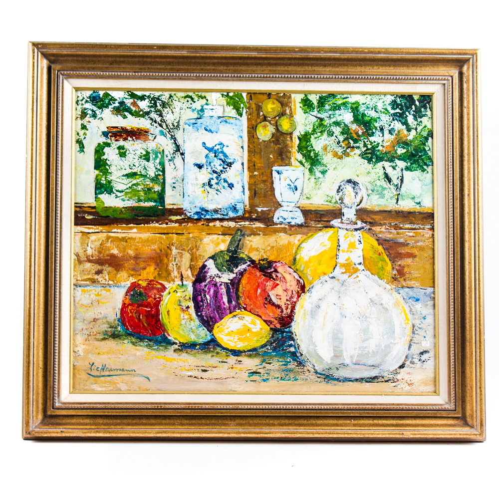 Liz Neumann Oil on Board Impressionistic Still Life