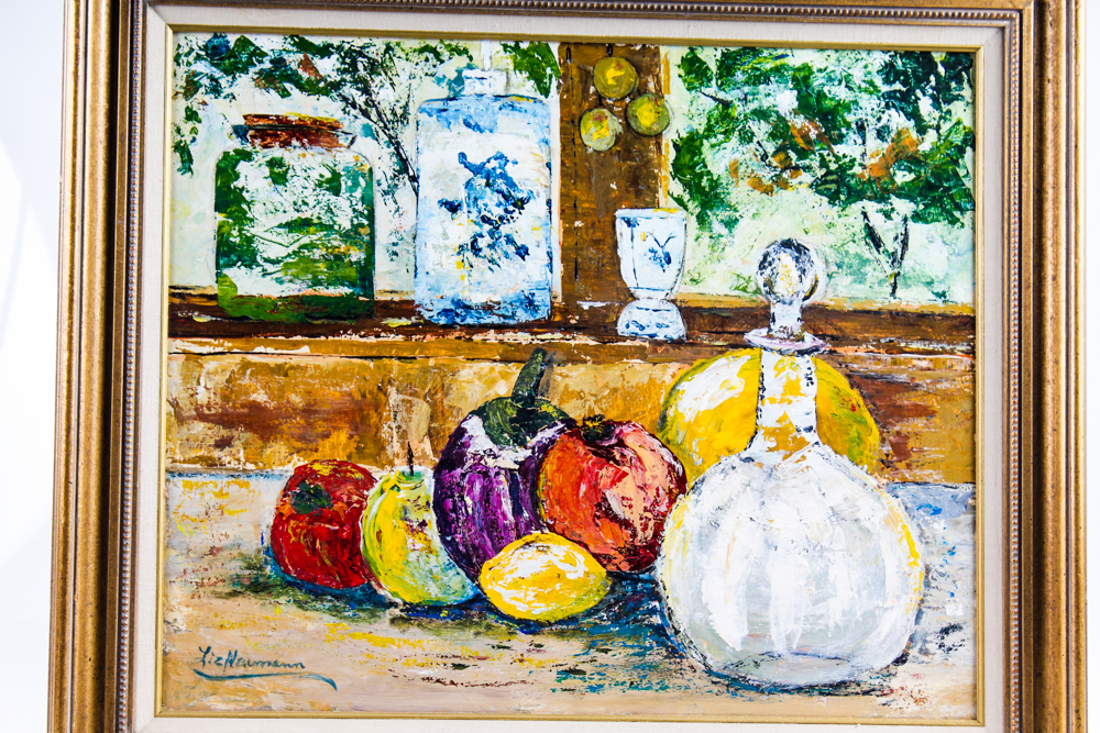 Liz Neumann Oil on Board Impressionistic Still Life