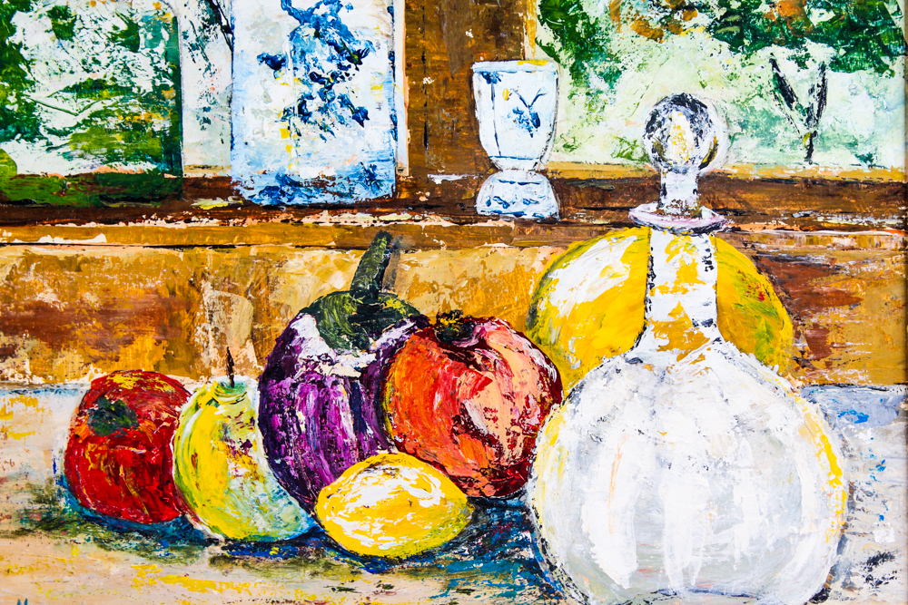 Liz Neumann Oil on Board Impressionistic Still Life