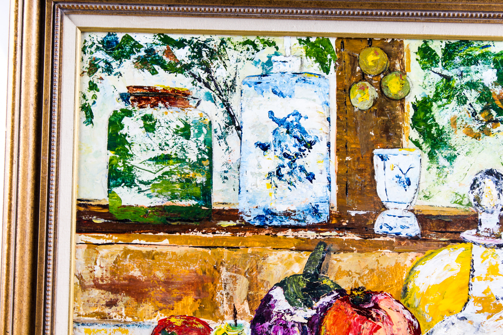 Liz Neumann Oil on Board Impressionistic Still Life