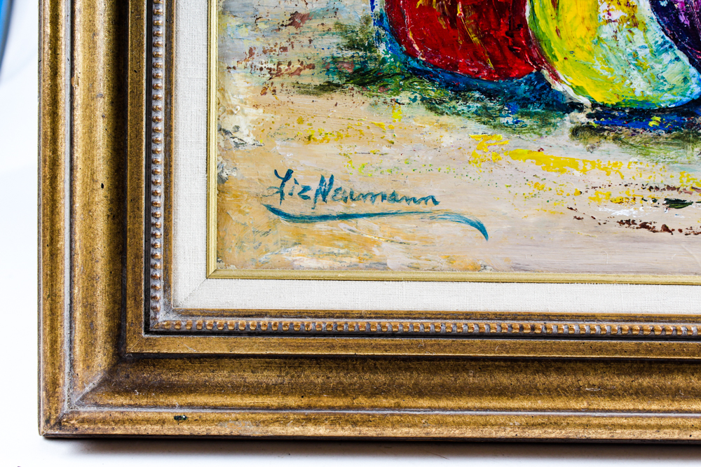 Liz Neumann Oil on Board Impressionistic Still Life