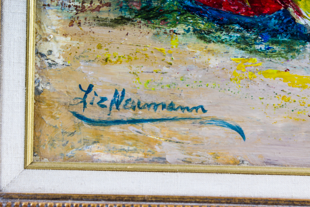 Liz Neumann Oil on Board Impressionistic Still Life