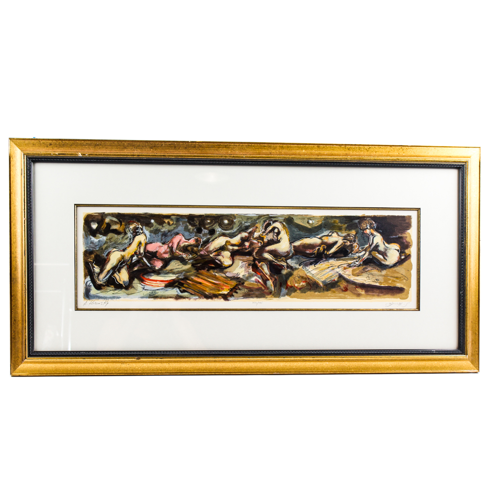 Avinoam Kosowsky Limited Edition Color Lithograph "Study III - Brown"