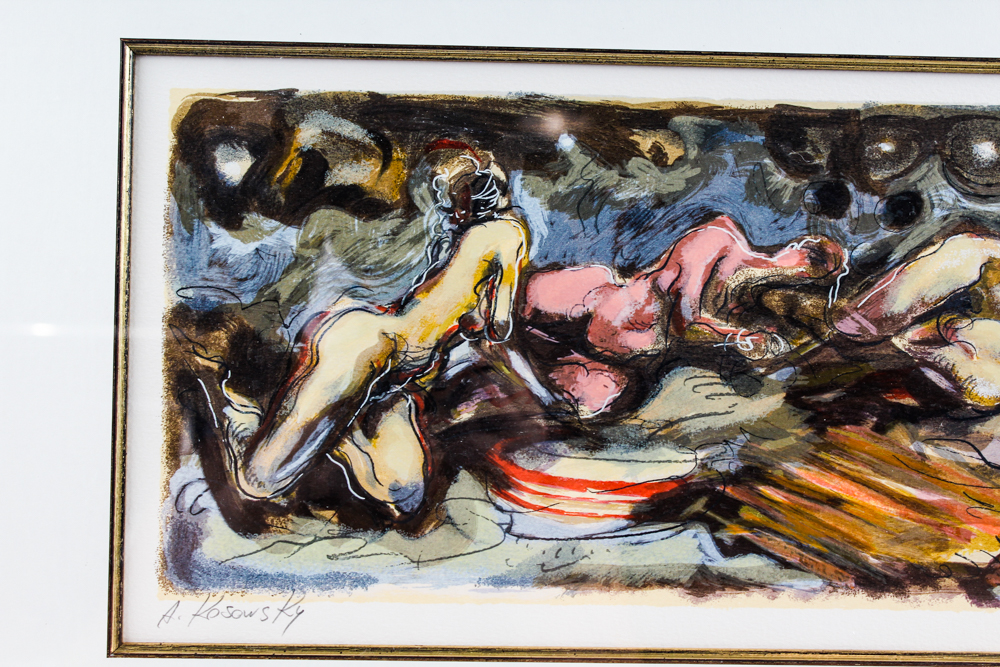 Avinoam Kosowsky Limited Edition Color Lithograph "Study III - Brown"