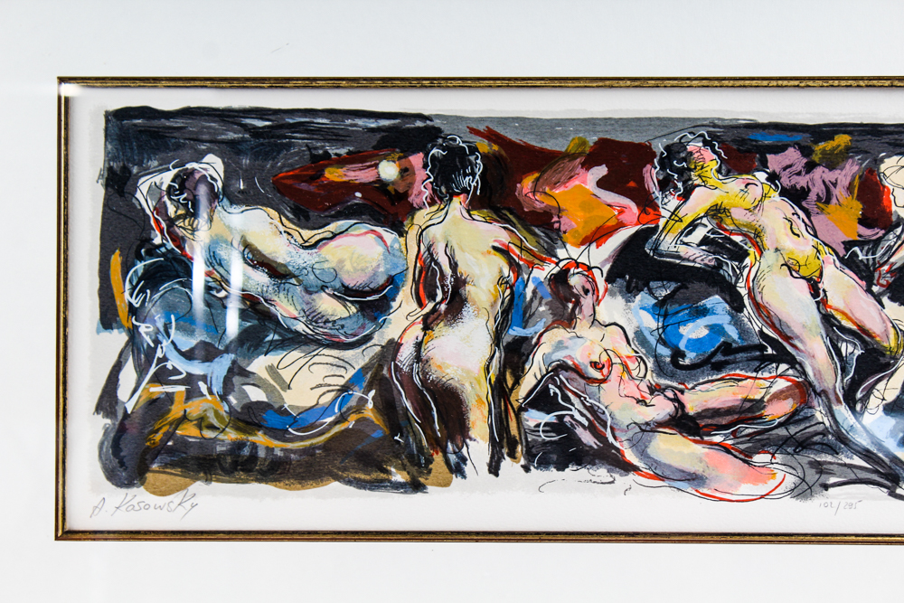 Avinoam Kosowsky Limited Edition Color Lithograph "Study I - Charcoal"