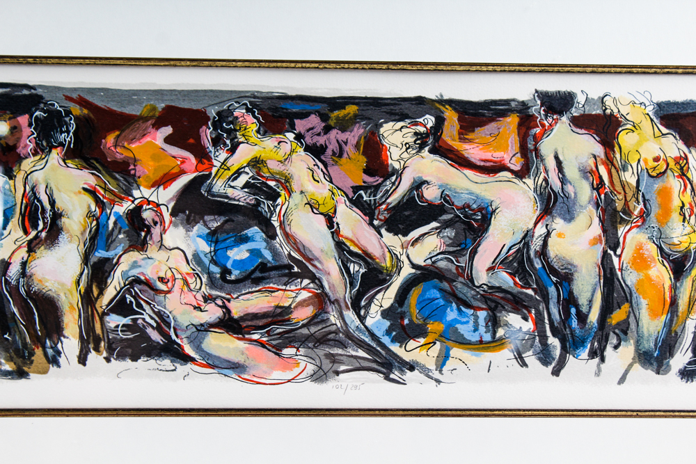 Avinoam Kosowsky Limited Edition Color Lithograph "Study I - Charcoal"