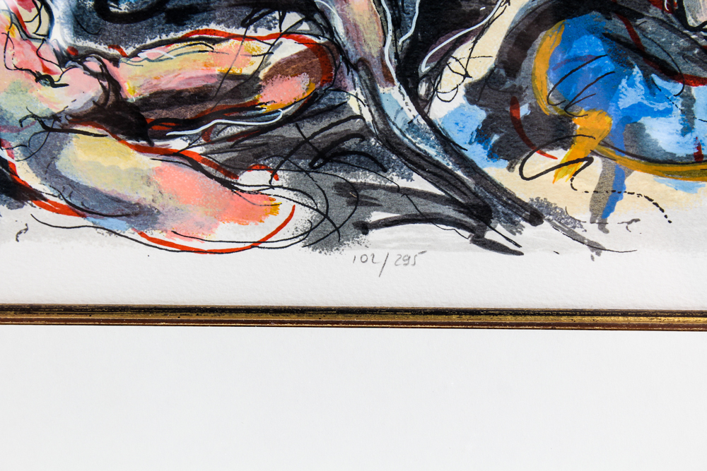 Avinoam Kosowsky Limited Edition Color Lithograph "Study I - Charcoal"