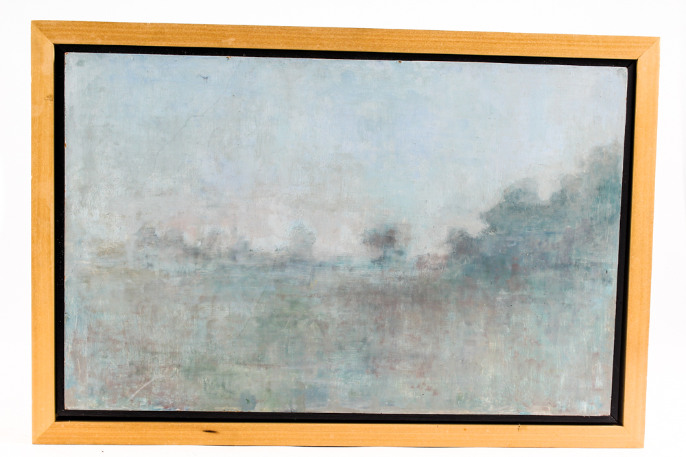 Richard Otten Oil on Board Foggy Landscape