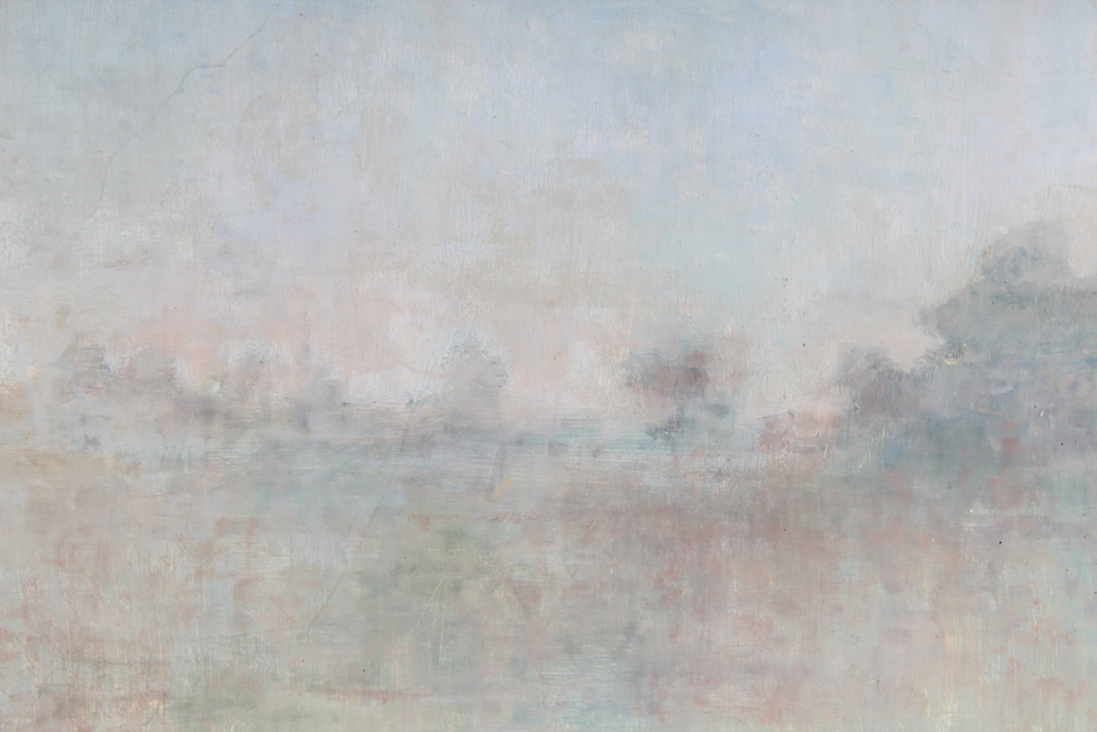 Richard Otten Oil on Board Foggy Landscape