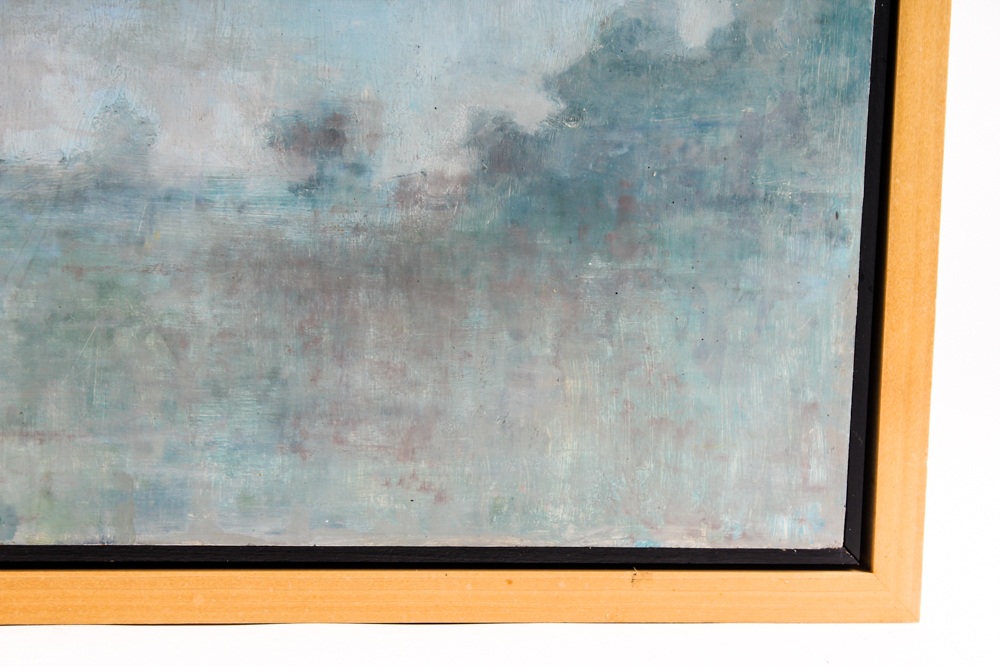 Richard Otten Oil on Board Foggy Landscape