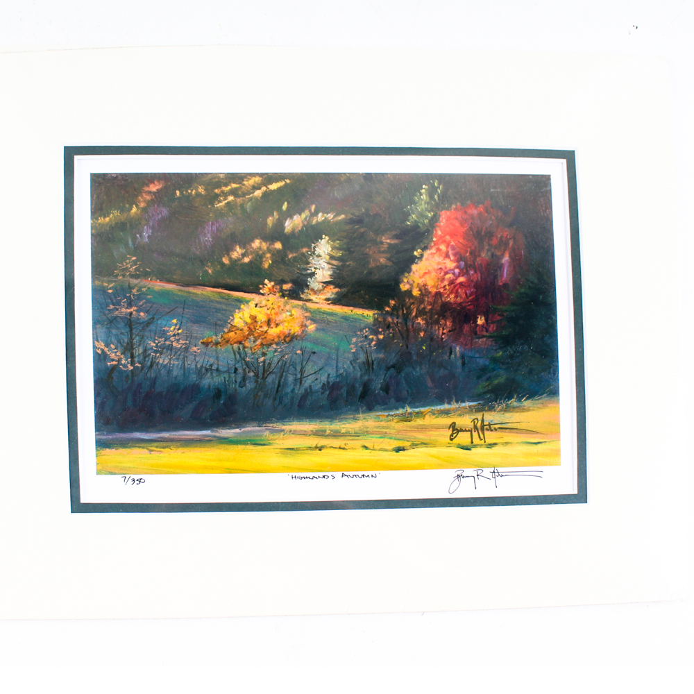Barry Jeter Limited Edition Color Lithograph "Highlands Autumn"