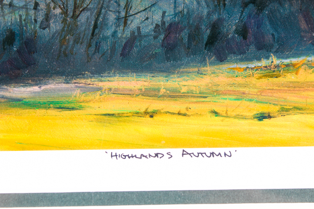 Barry Jeter Limited Edition Color Lithograph "Highlands Autumn"