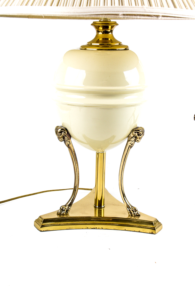 Ceramic and Brass Table Lamp