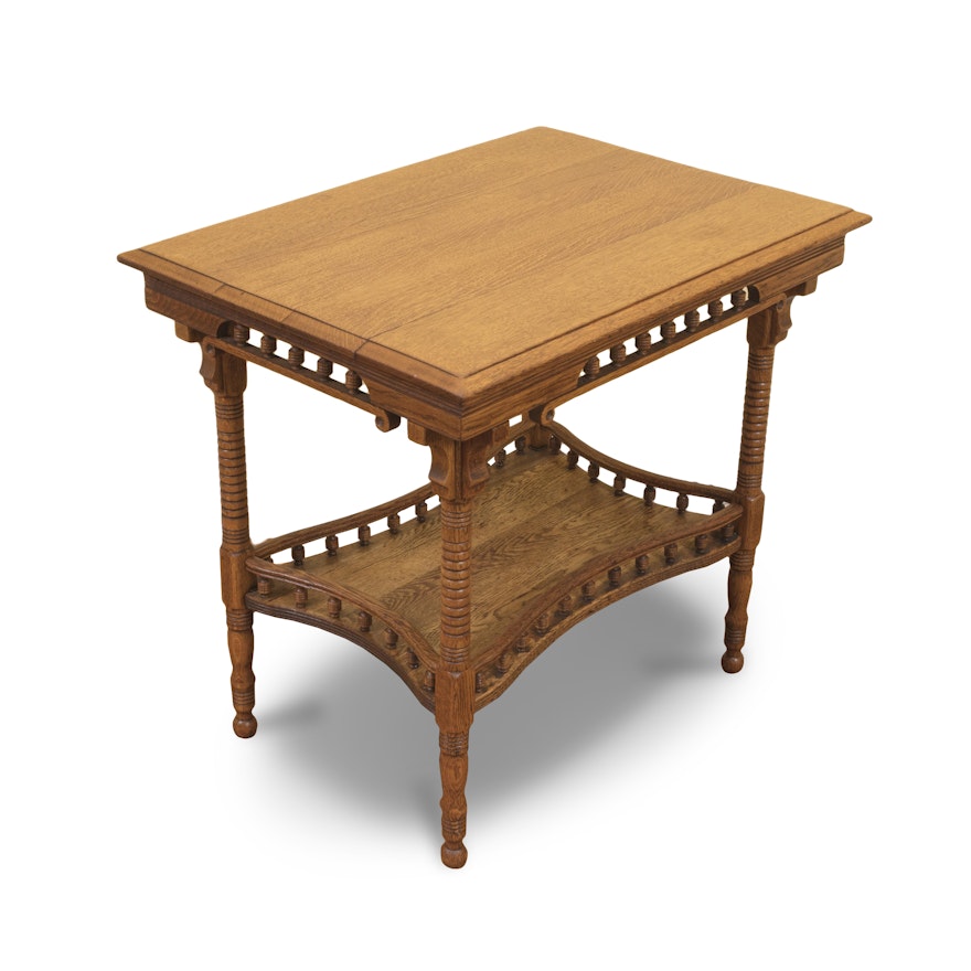 Arts and Crafts Style Oak Accent Table