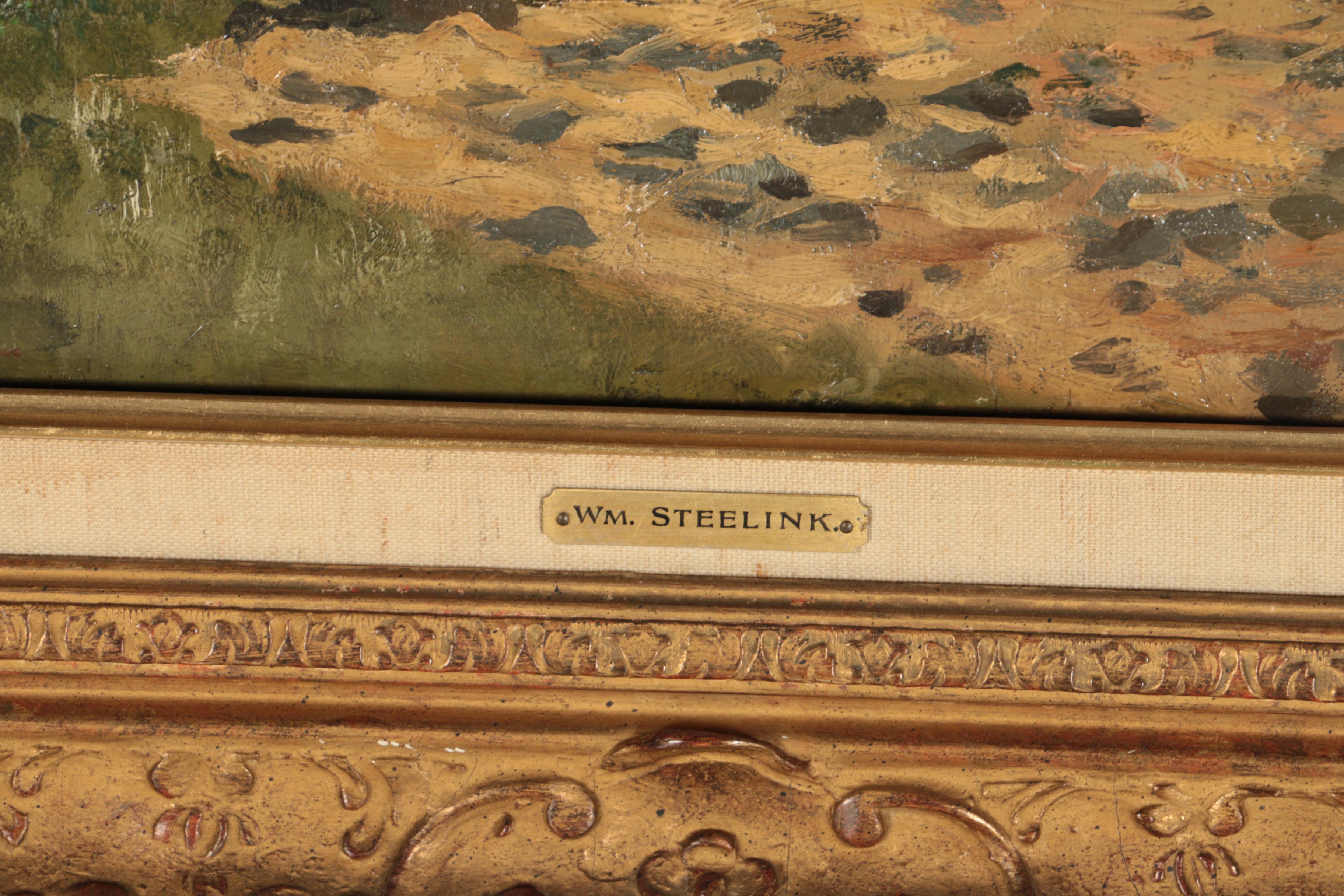 Willem Steelink Oil Painting "The Wood Cutters"