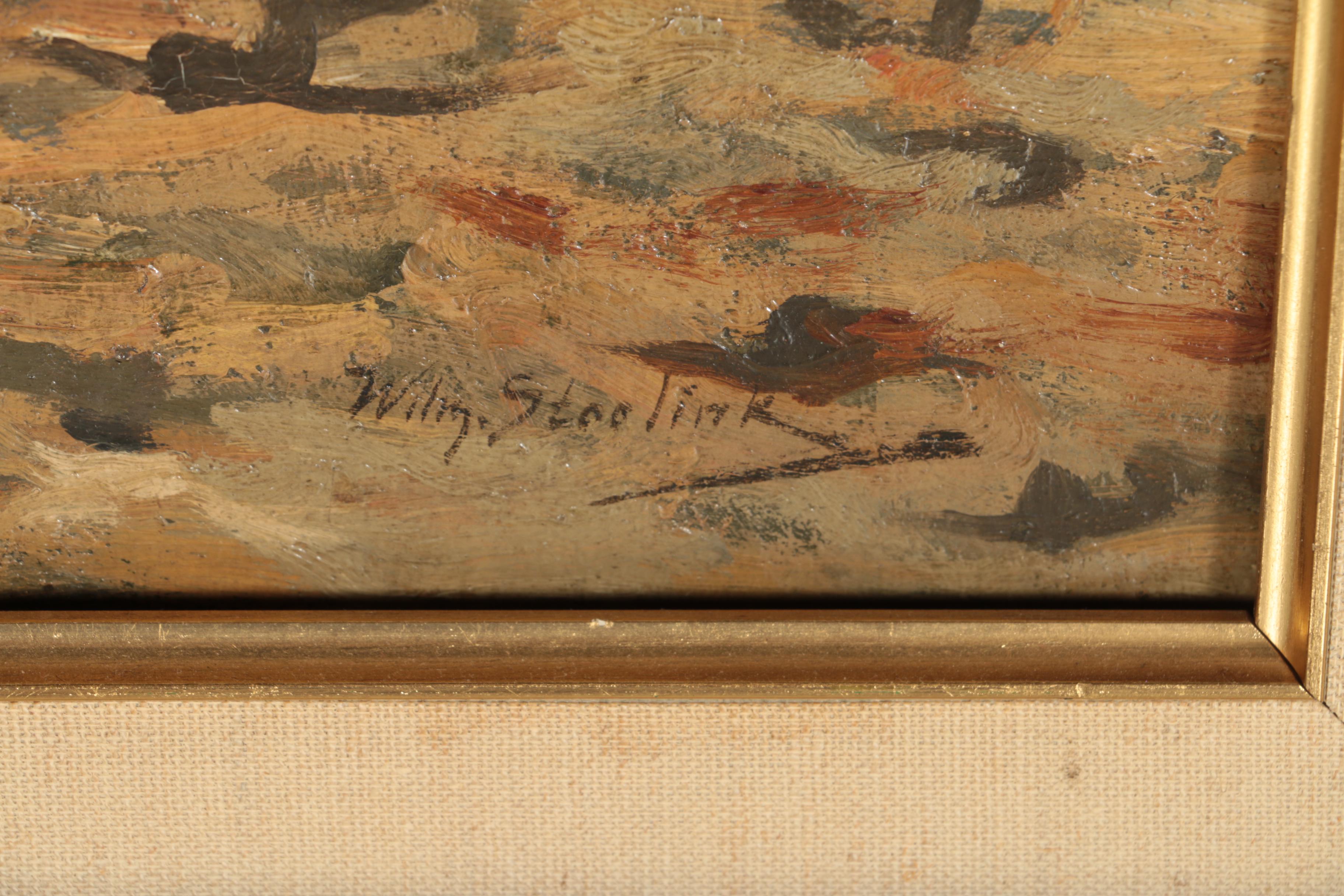 Willem Steelink Oil Painting "The Wood Cutters"