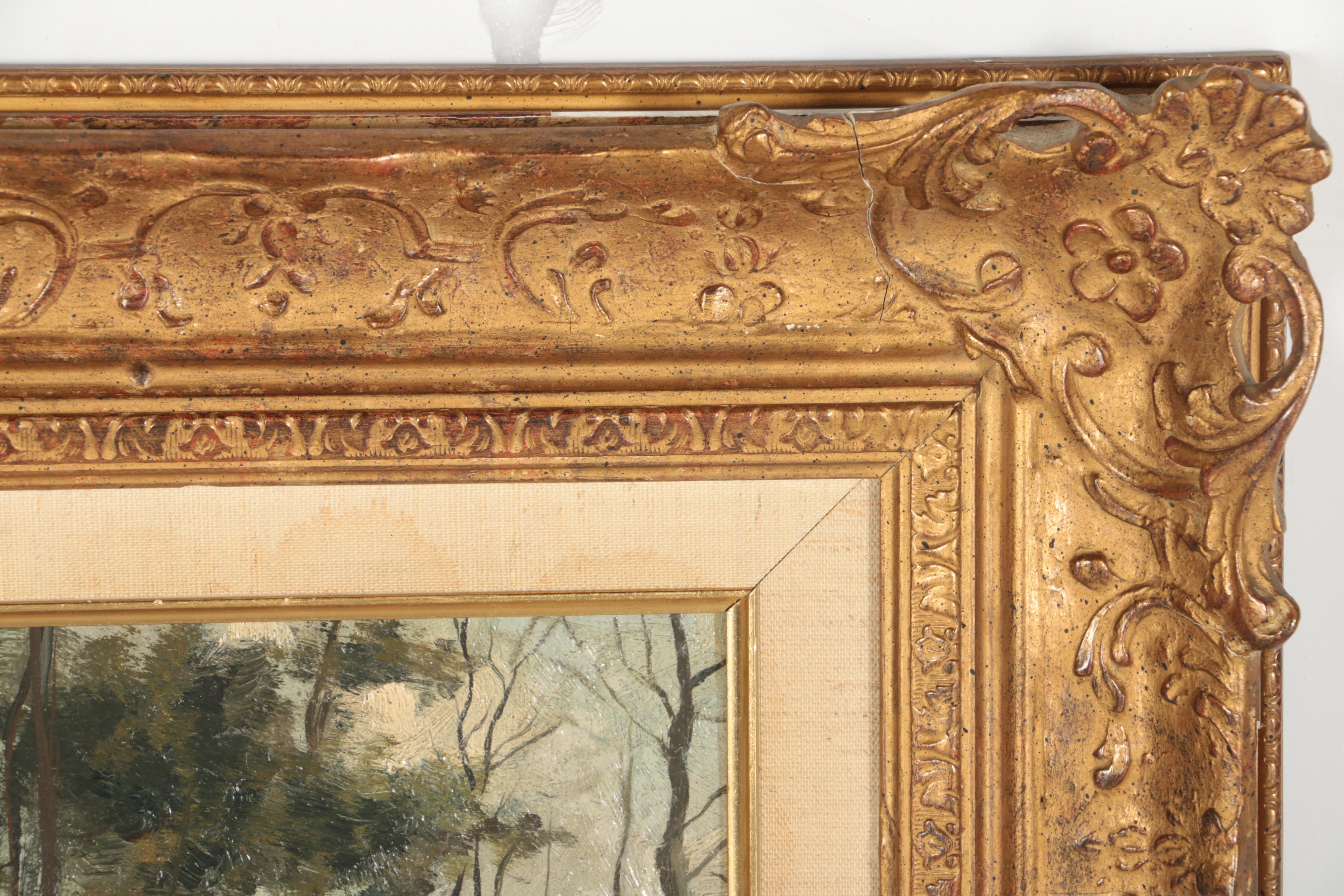 Willem Steelink Oil Painting "The Wood Cutters"