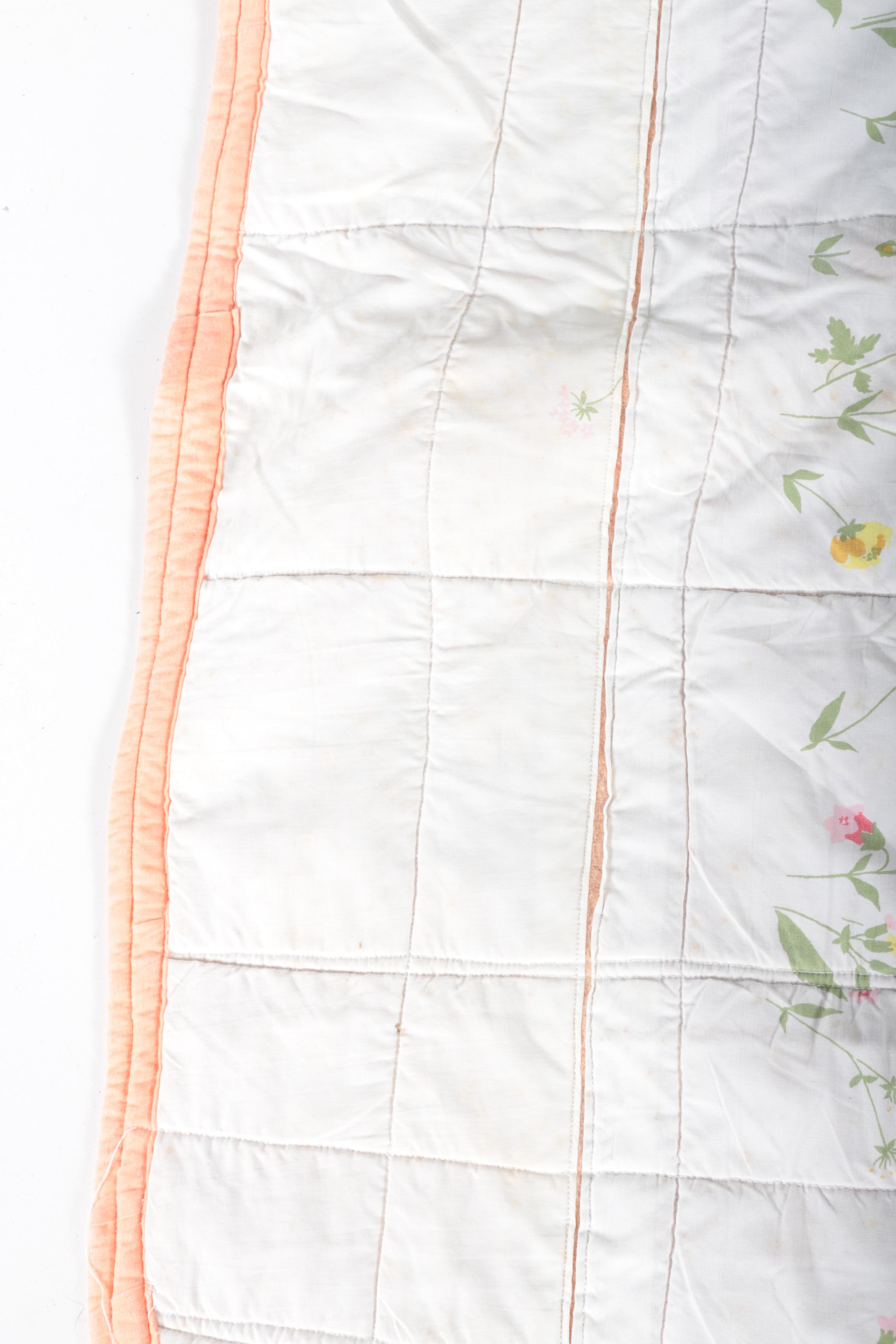 Hand Stitched Quilts Including "Feather Wreath"