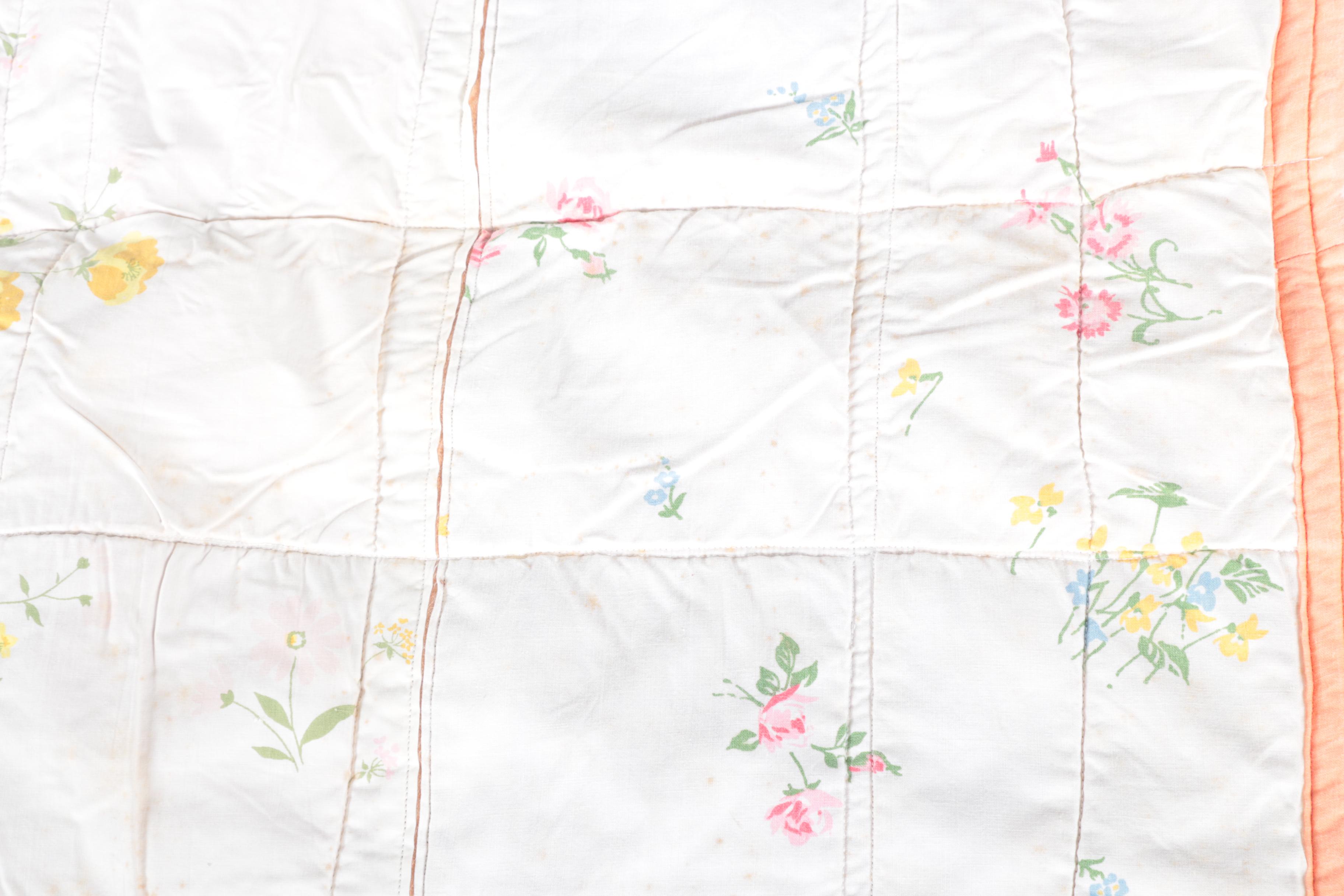 Hand Stitched Quilts Including "Feather Wreath"