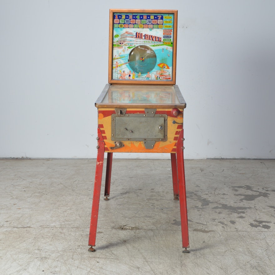 Vintage 1959 Gottlieb "Hi-Diver" Pinball Machine