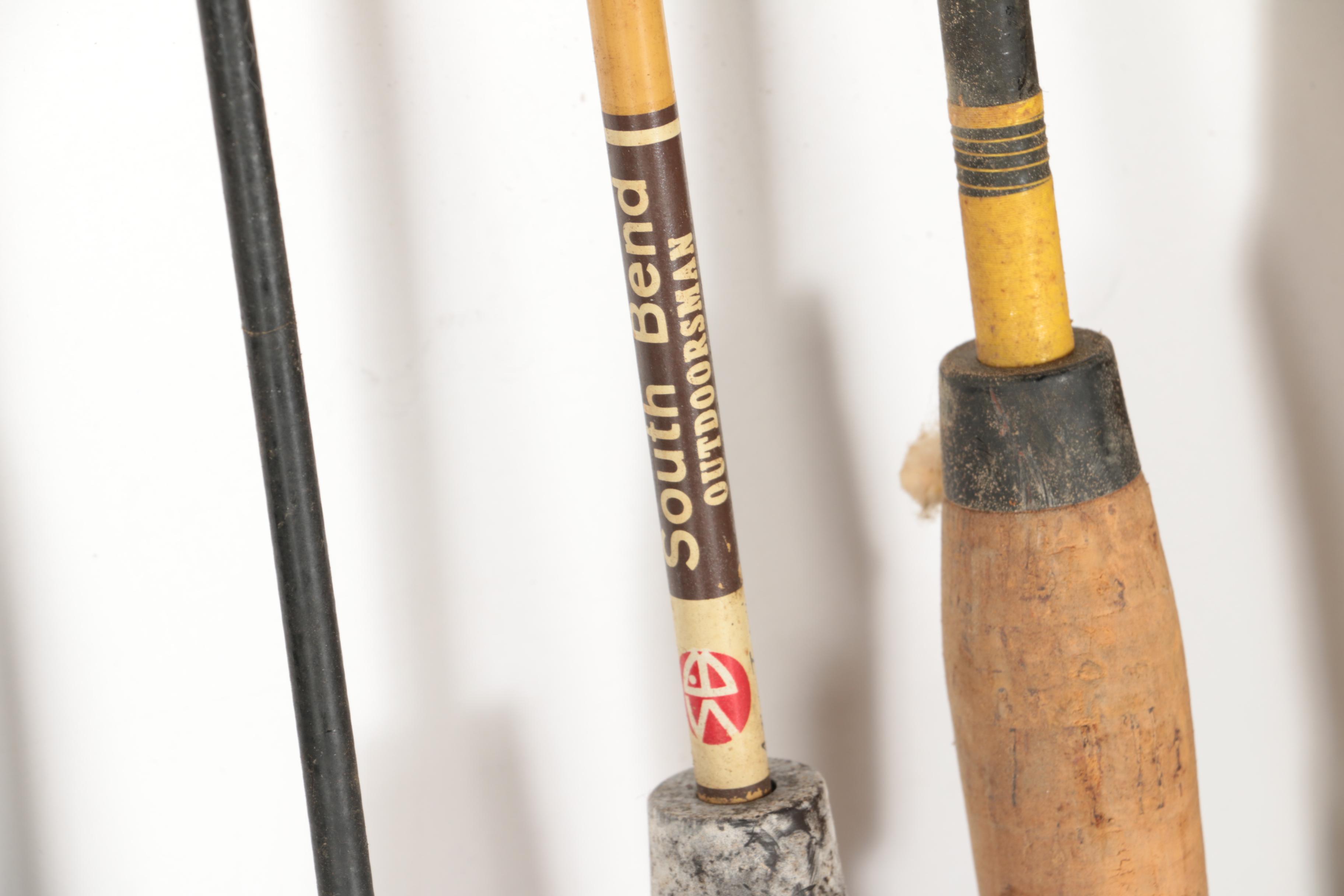 Large Assortment of Fishing Rods, Reels, Lures and Tackle with Box