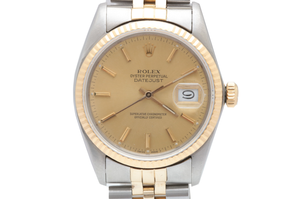 18K Gold and Stainless Rolex Oyster Perpetual Datejust Watch