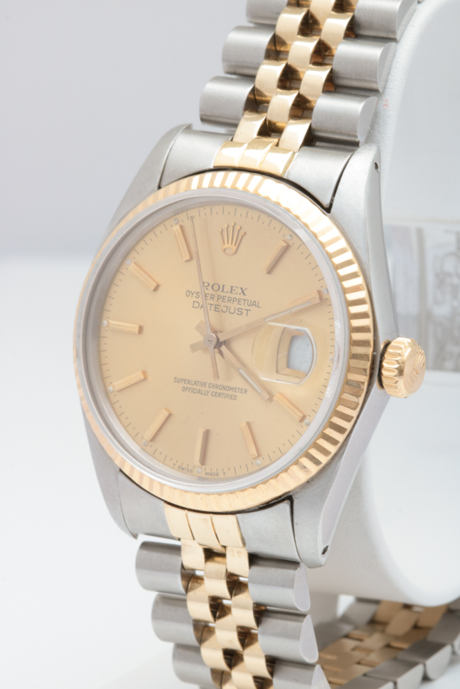 18K Gold and Stainless Rolex Oyster Perpetual Datejust Watch