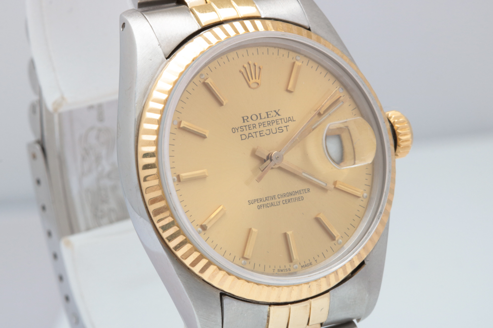 18K Gold and Stainless Rolex Oyster Perpetual Datejust Watch