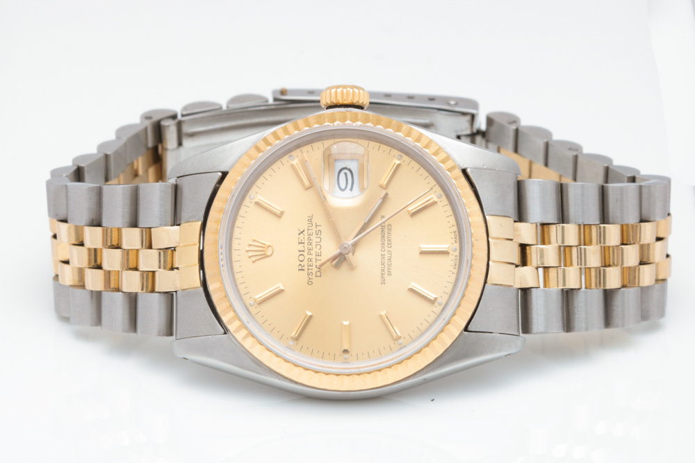 18K Gold and Stainless Rolex Oyster Perpetual Datejust Watch