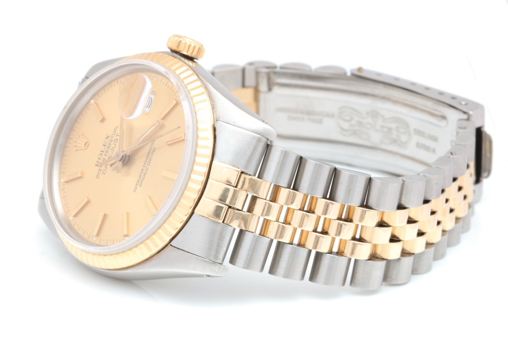 18K Gold and Stainless Rolex Oyster Perpetual Datejust Watch