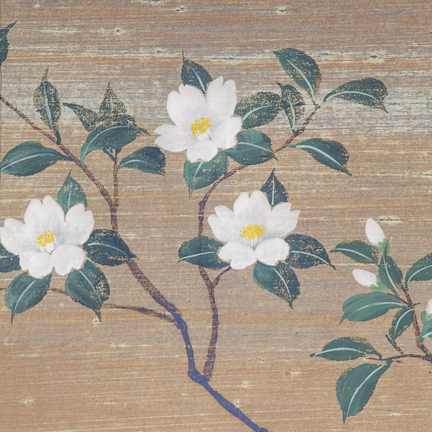 Four Panel Silk Painted Screen