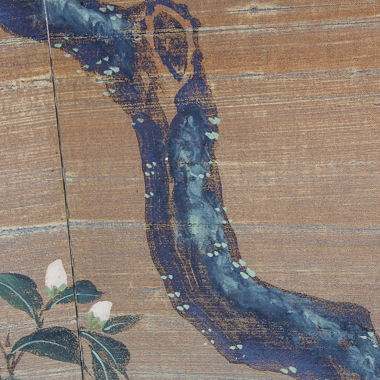 Four Panel Silk Painted Screen