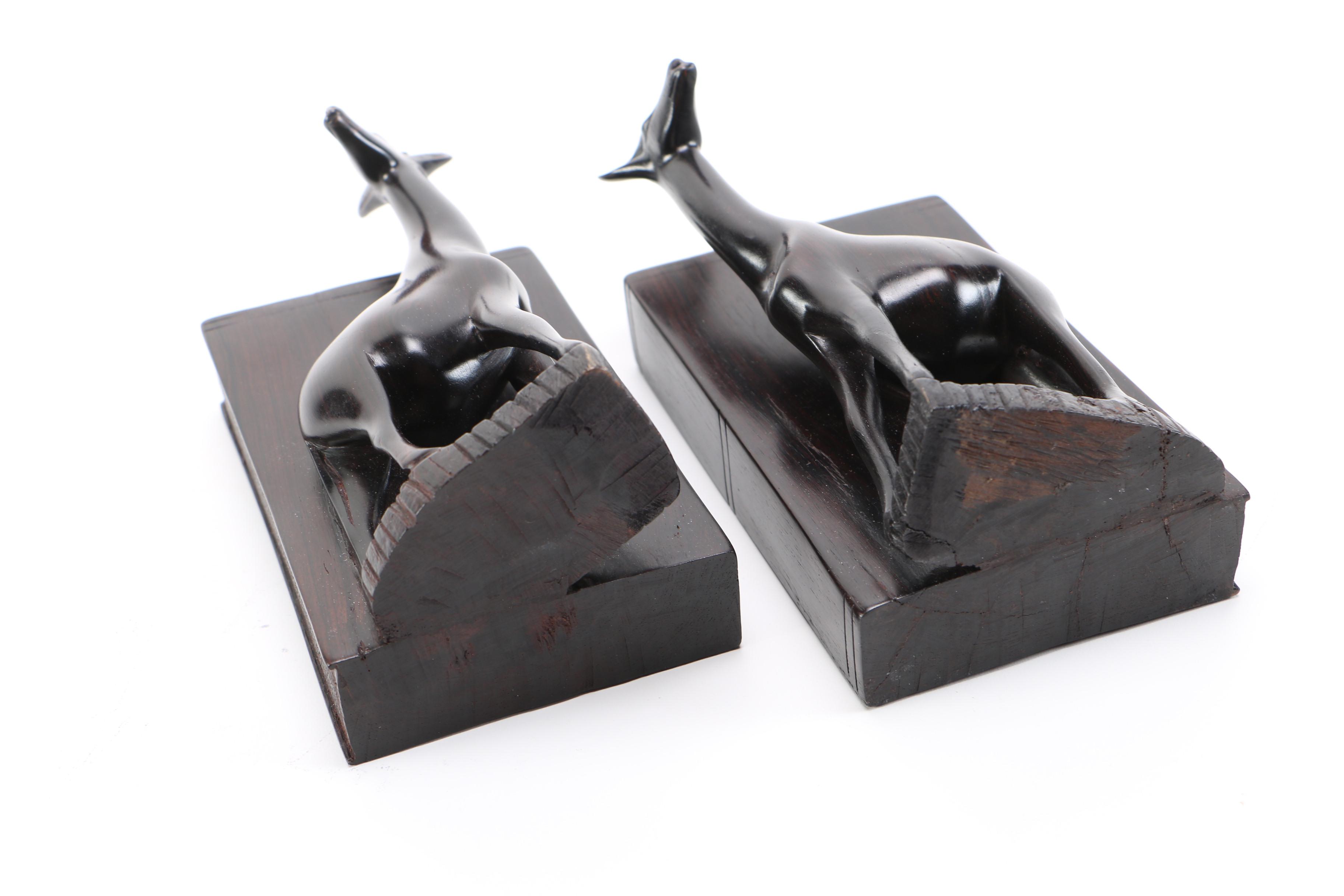 Giraffe and Elephant Bookends