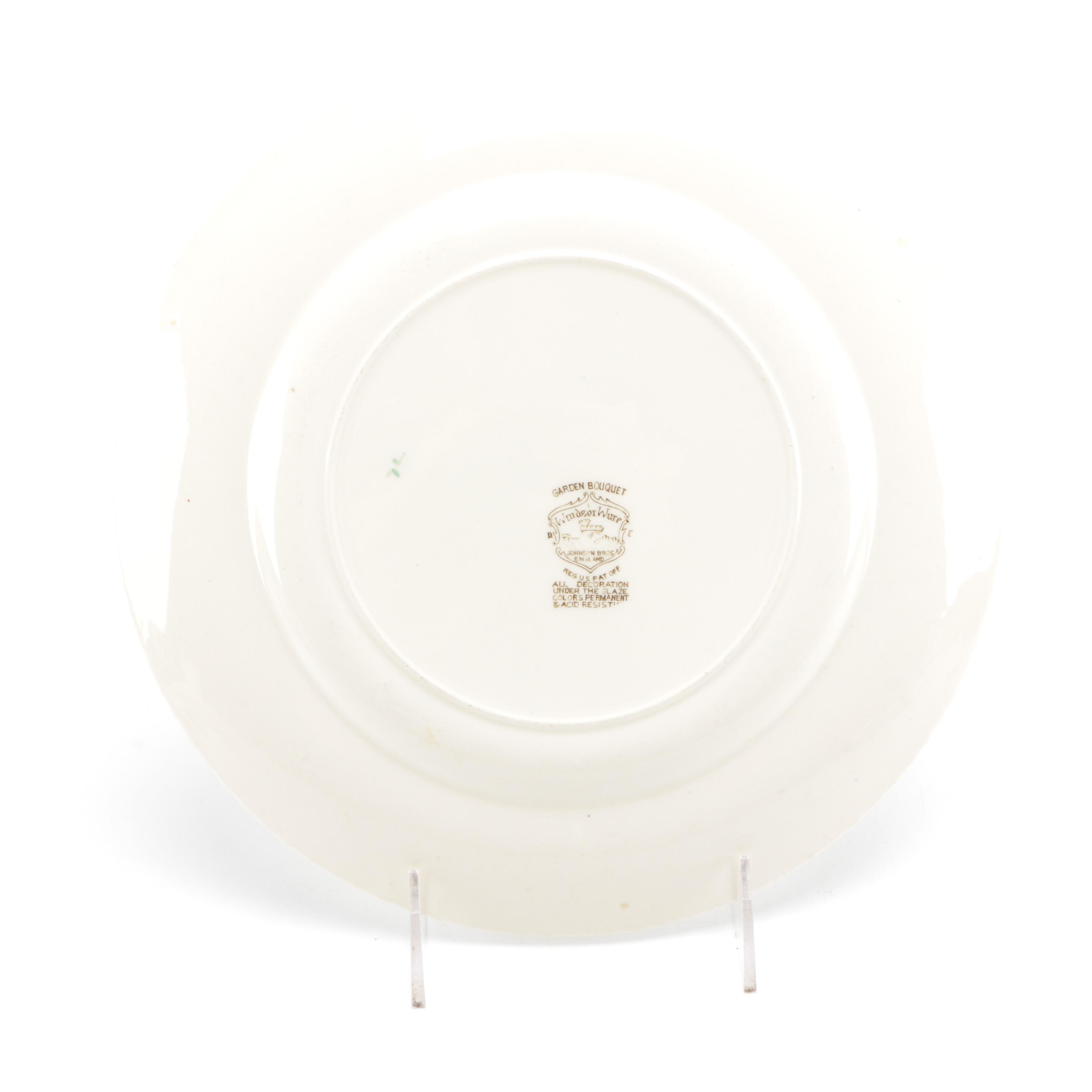 Johnson Bros Windsor Ware "Garden Bouquet" Plates