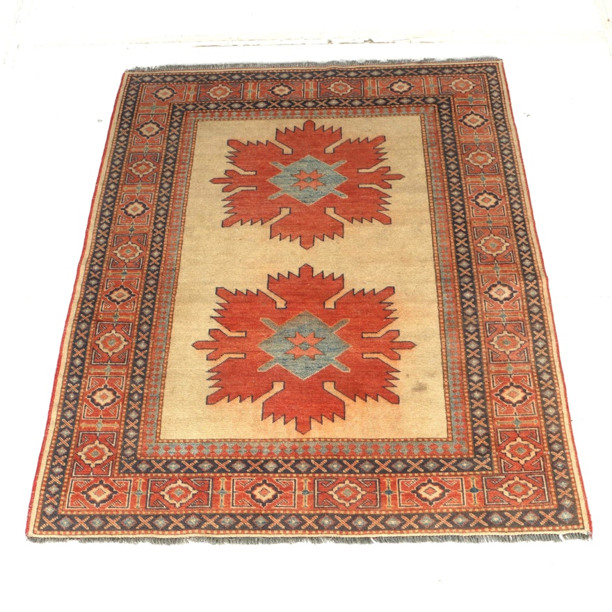 Hand-Knotted Turkish Area Rug