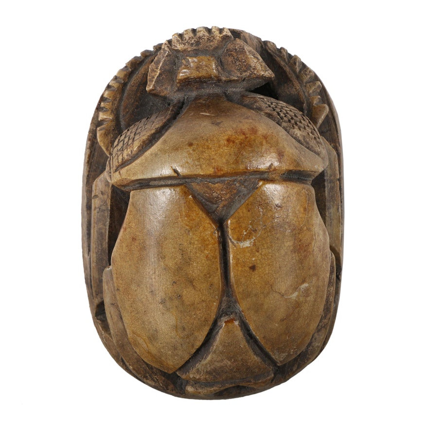 Egyptian Style Ceramic Scarab Beetle