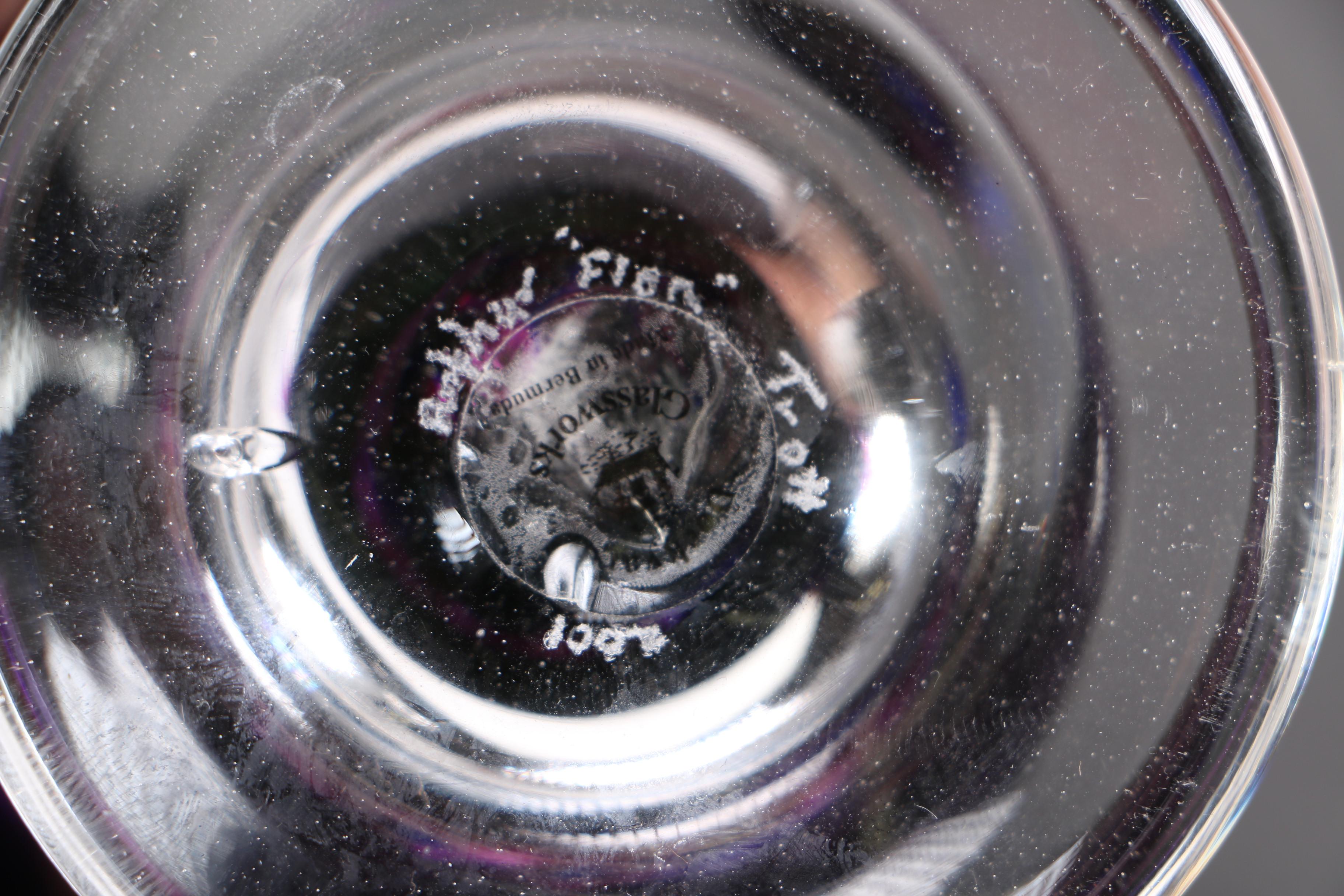 Neal Drobnis Art Glass Compote With Dockyard Glassworks Perfume Bottle