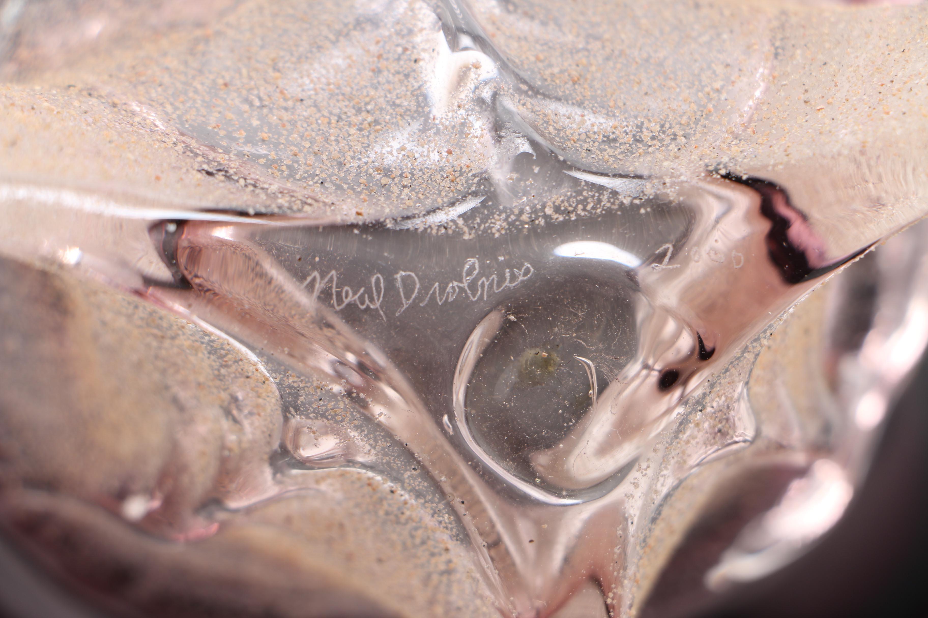 Neal Drobnis Art Glass Compote With Dockyard Glassworks Perfume Bottle