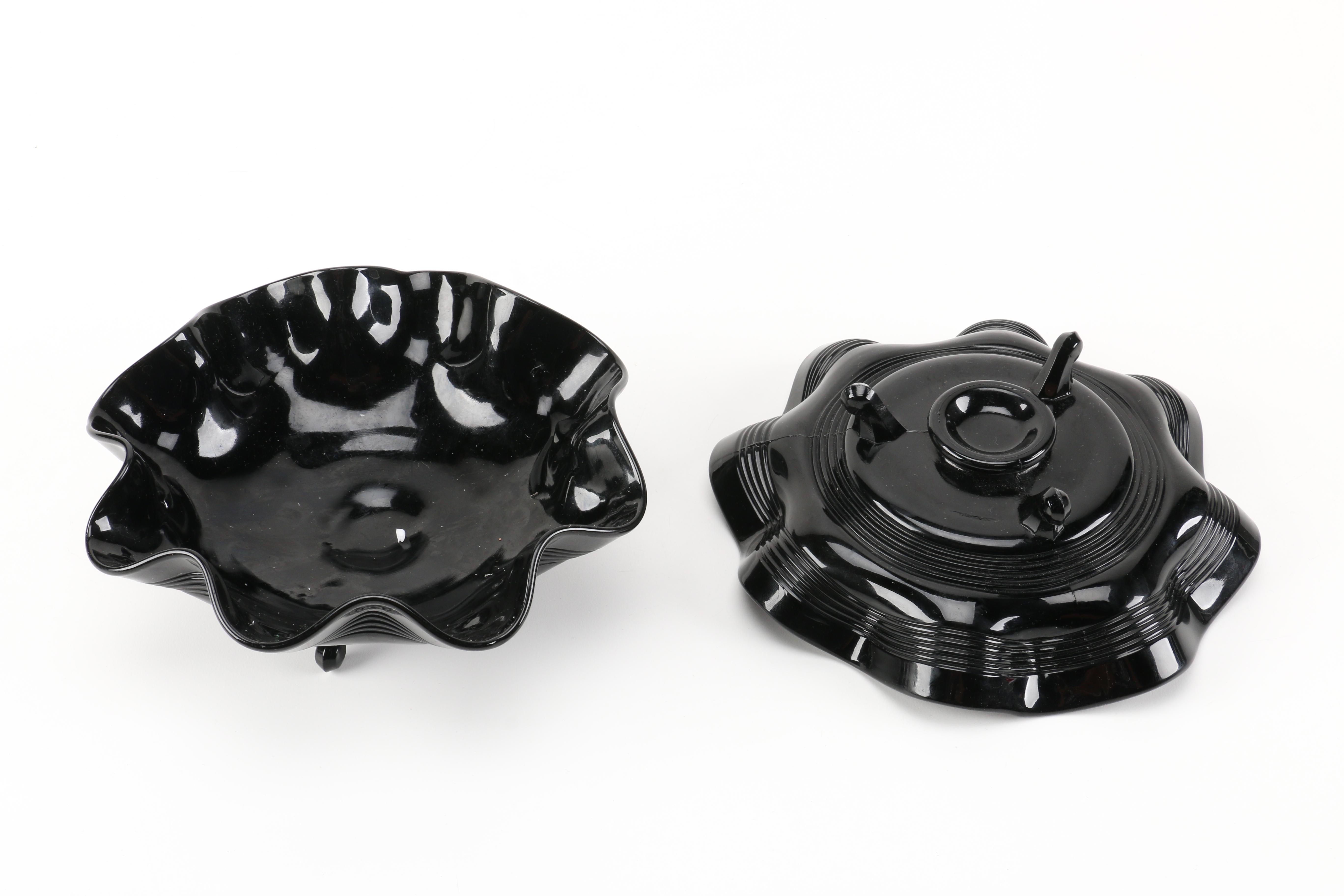 Vintage Black Amethyst Glassware