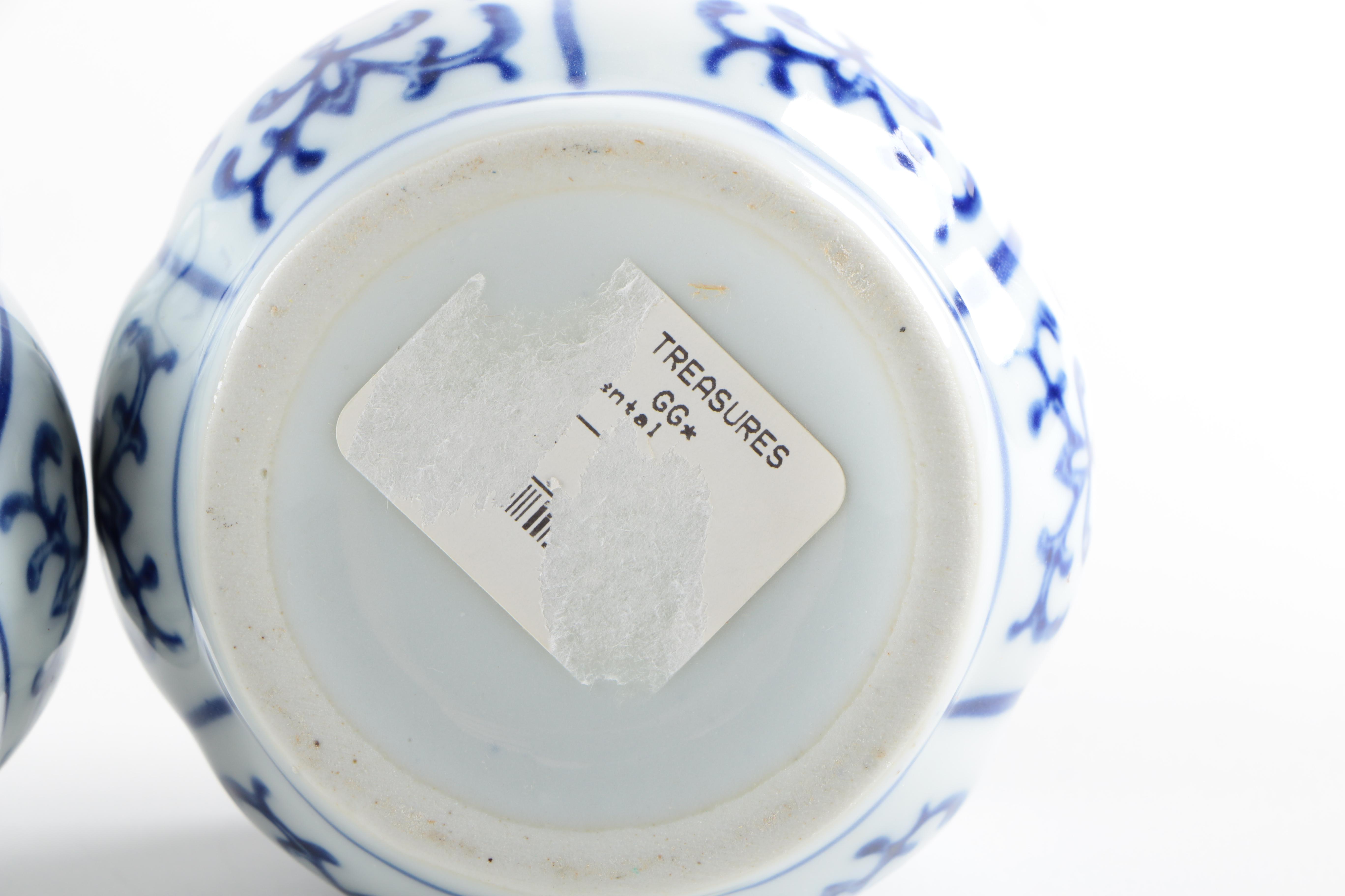 Collection of Blue Ceramic Pots