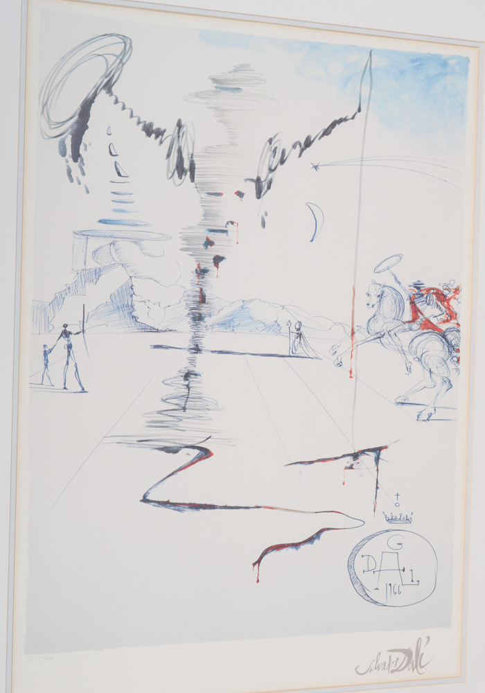 Limited Edition Offset Lithograph After Salvador Dali's "Don Quixote on an Infinite Landscape"