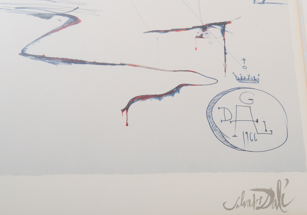 Limited Edition Offset Lithograph After Salvador Dali's "Don Quixote on an Infinite Landscape"