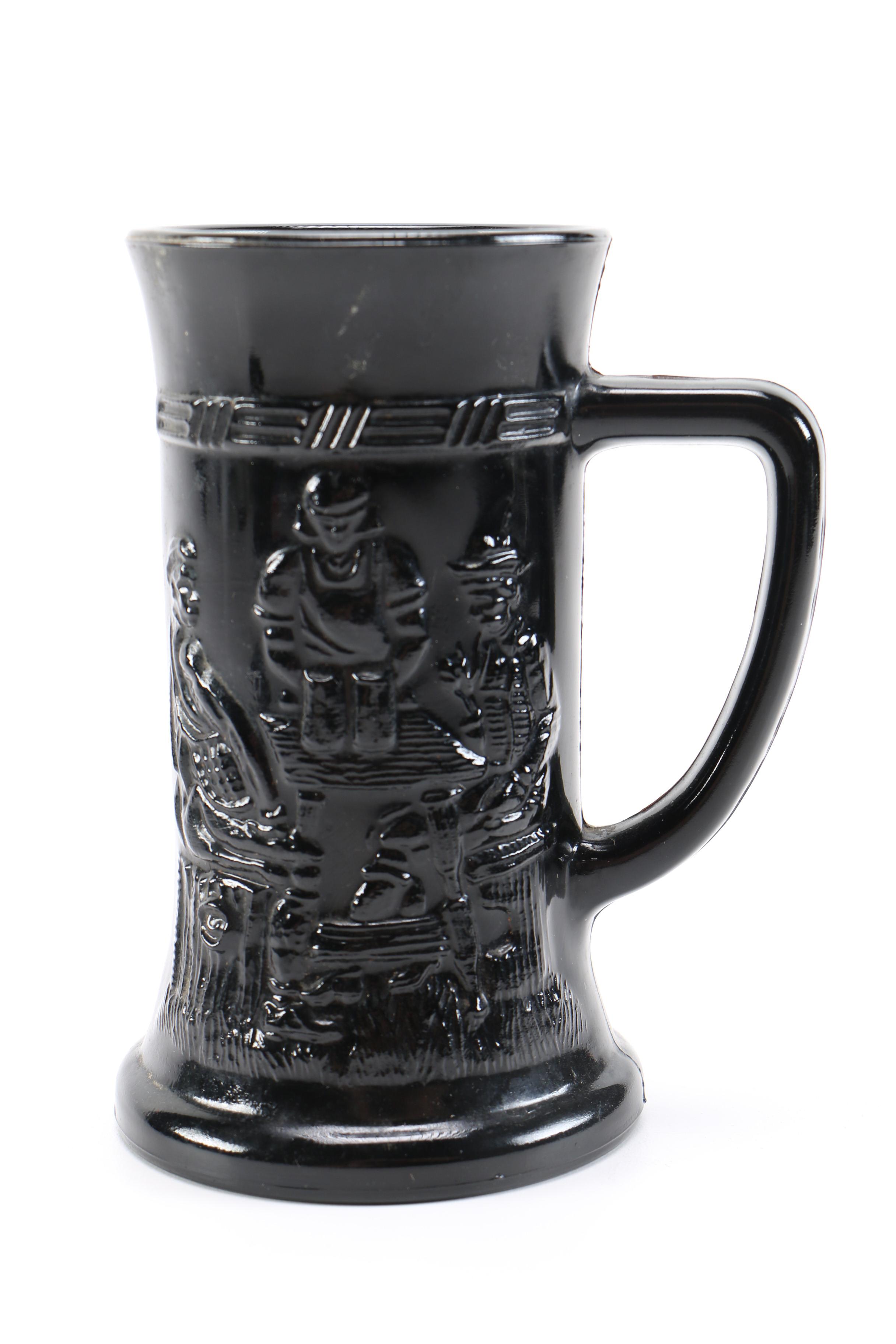 Black Amethyst Glass Mugs
