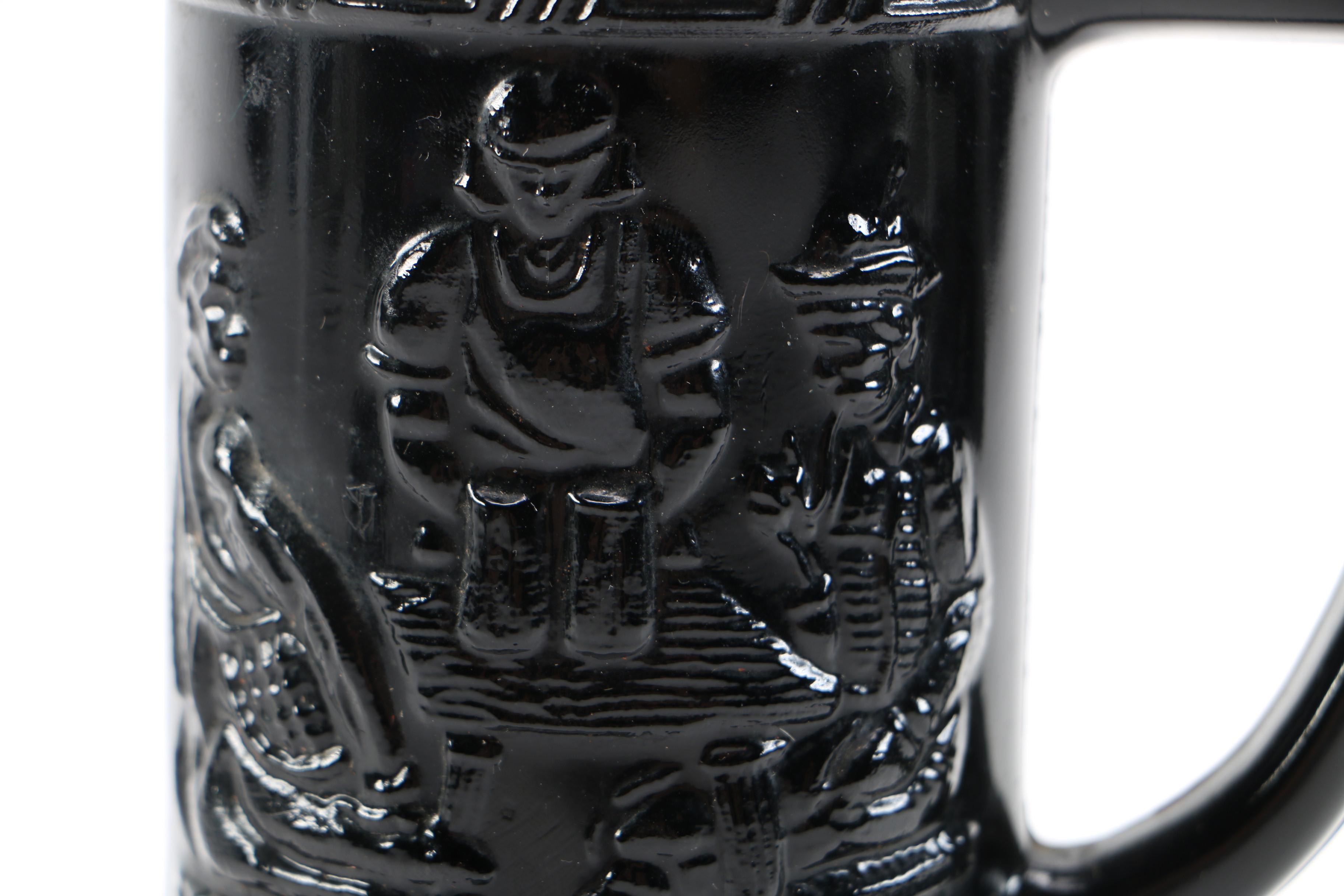 Black Amethyst Glass Mugs