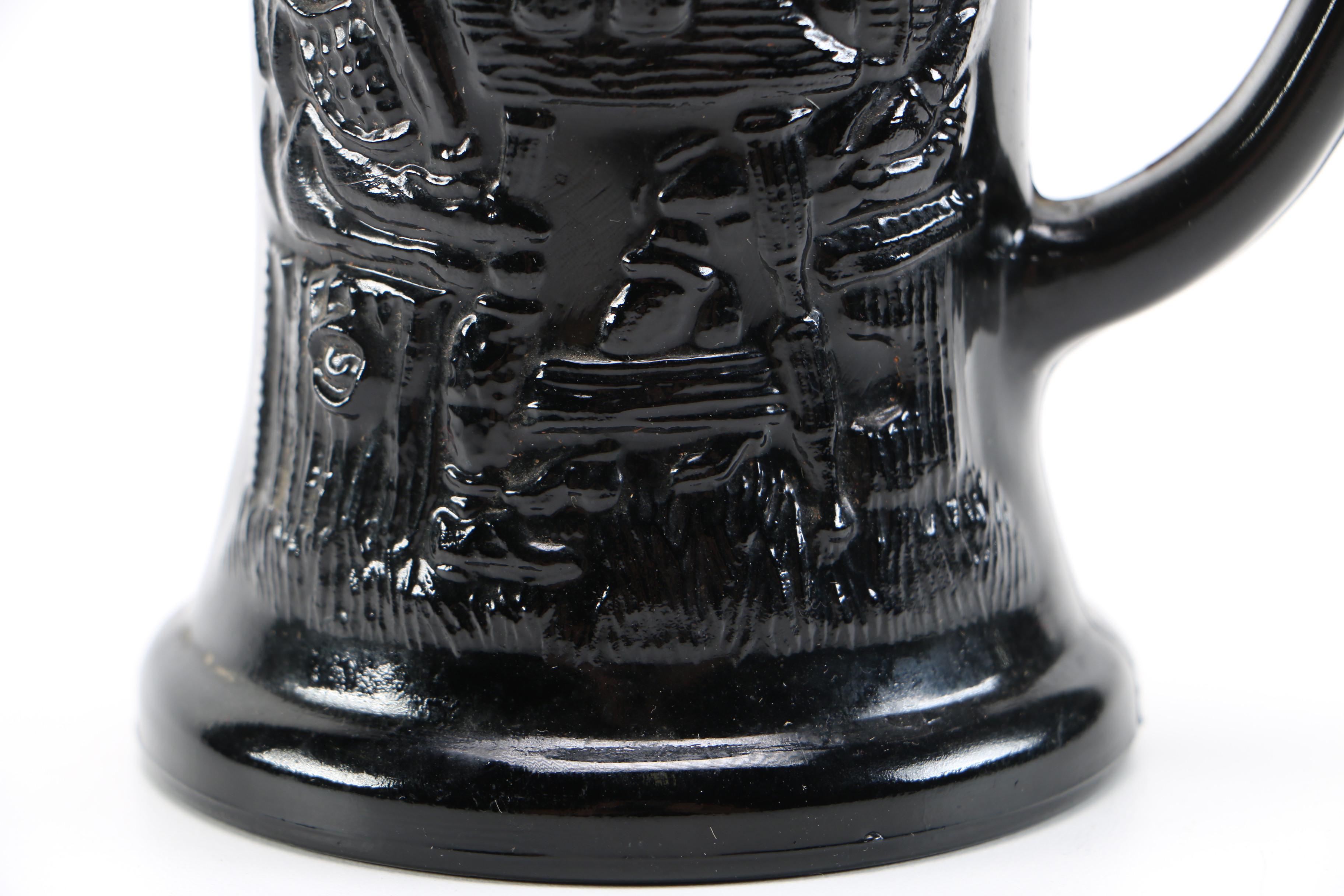 Black Amethyst Glass Mugs