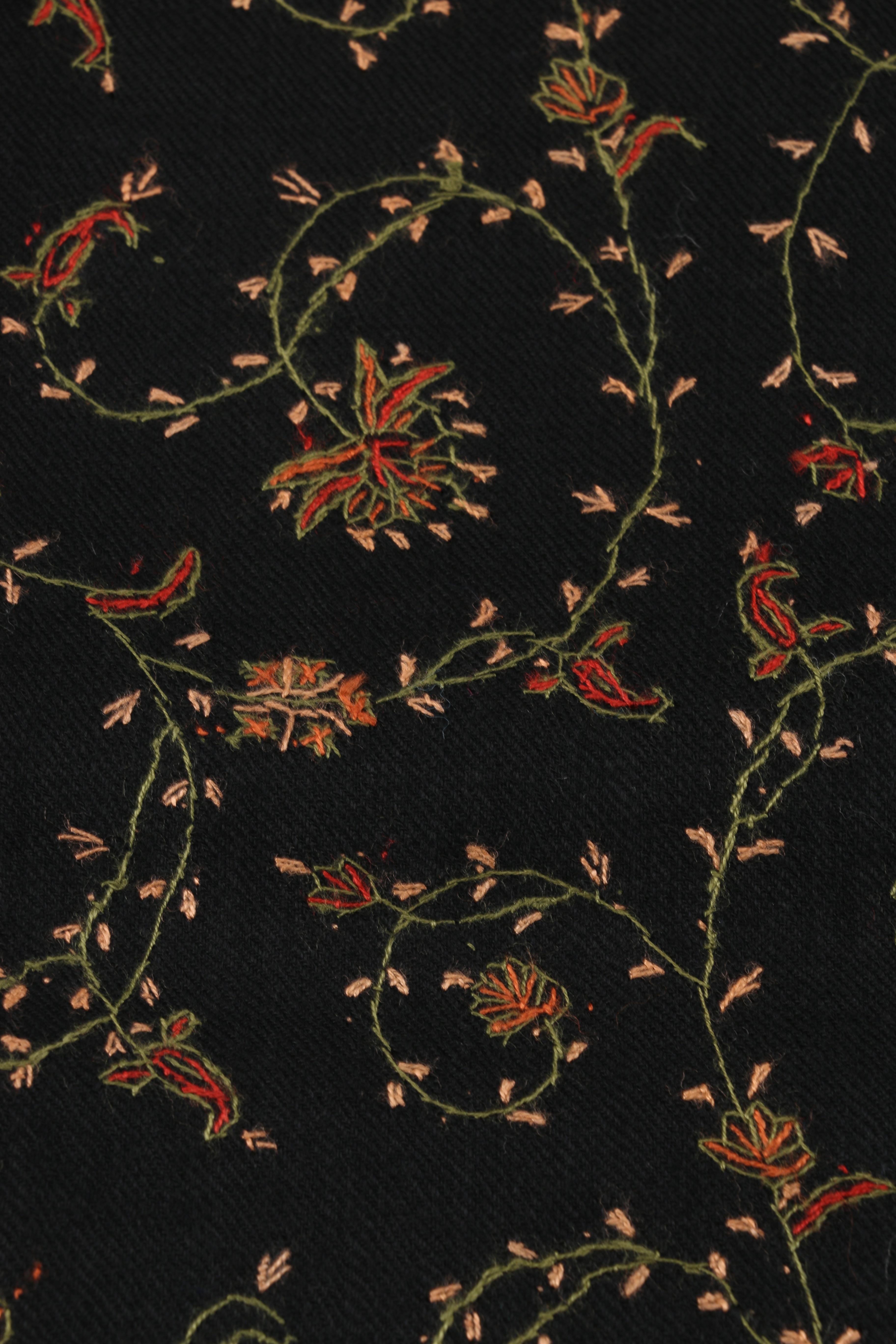 Floral Embroidered Scarf