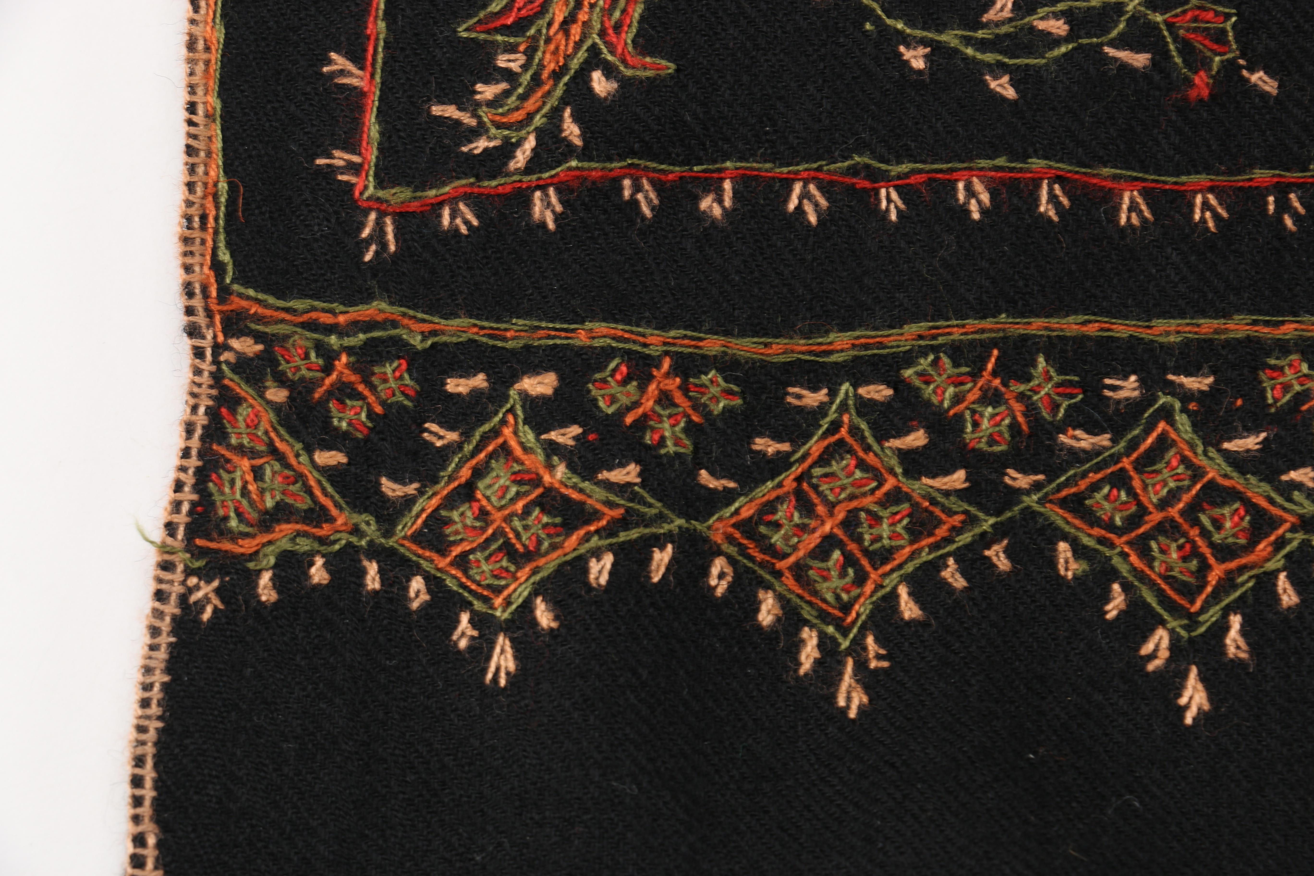 Floral Embroidered Scarf