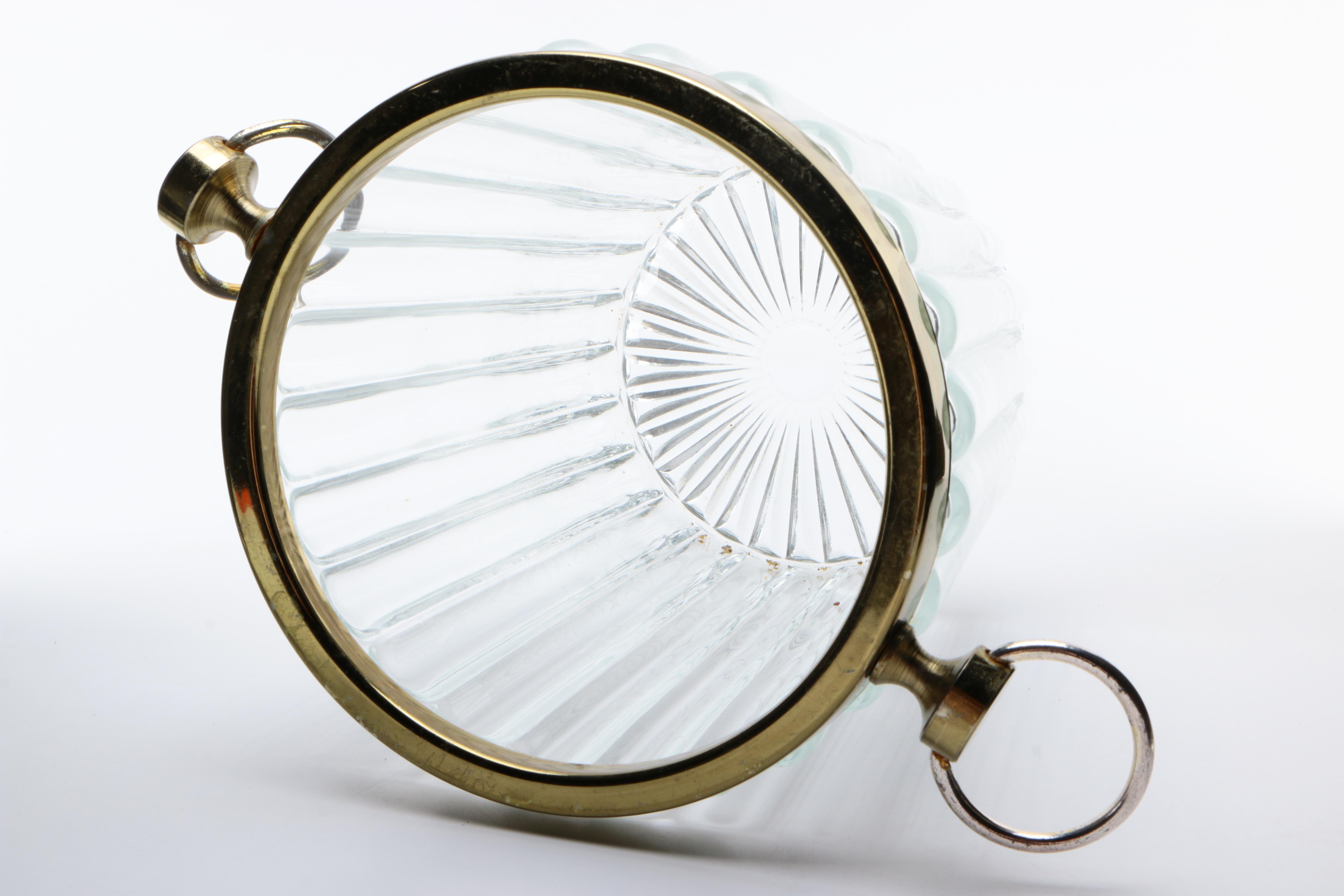 Hollywood Regency Glass Ice Bucket